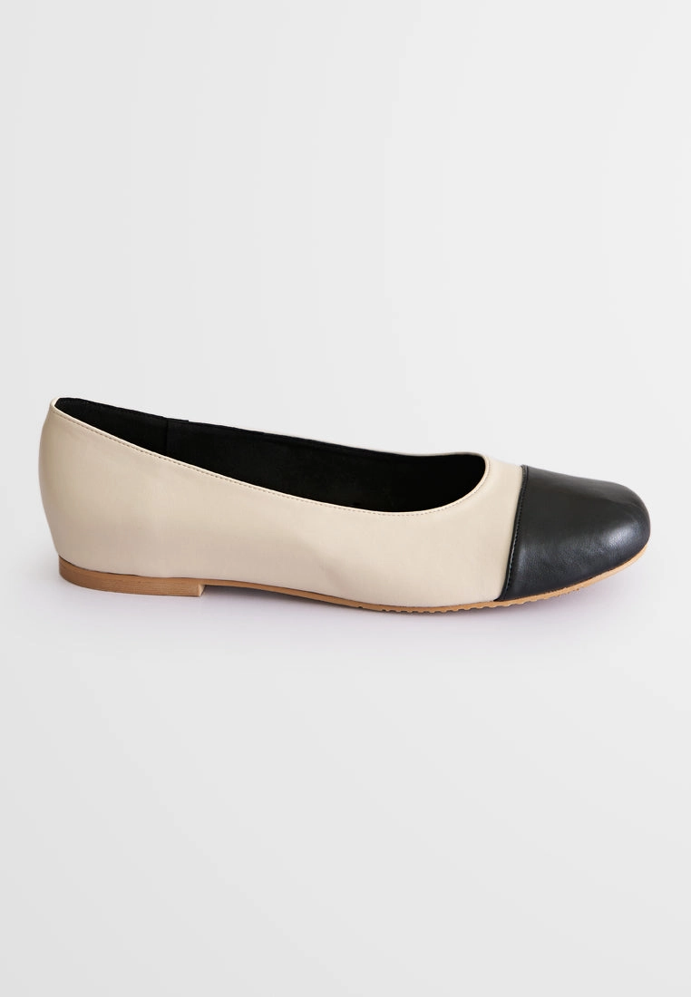Bernardine Colour Block Ballerina Flats - Black Best Shoes Child Flat Feet
