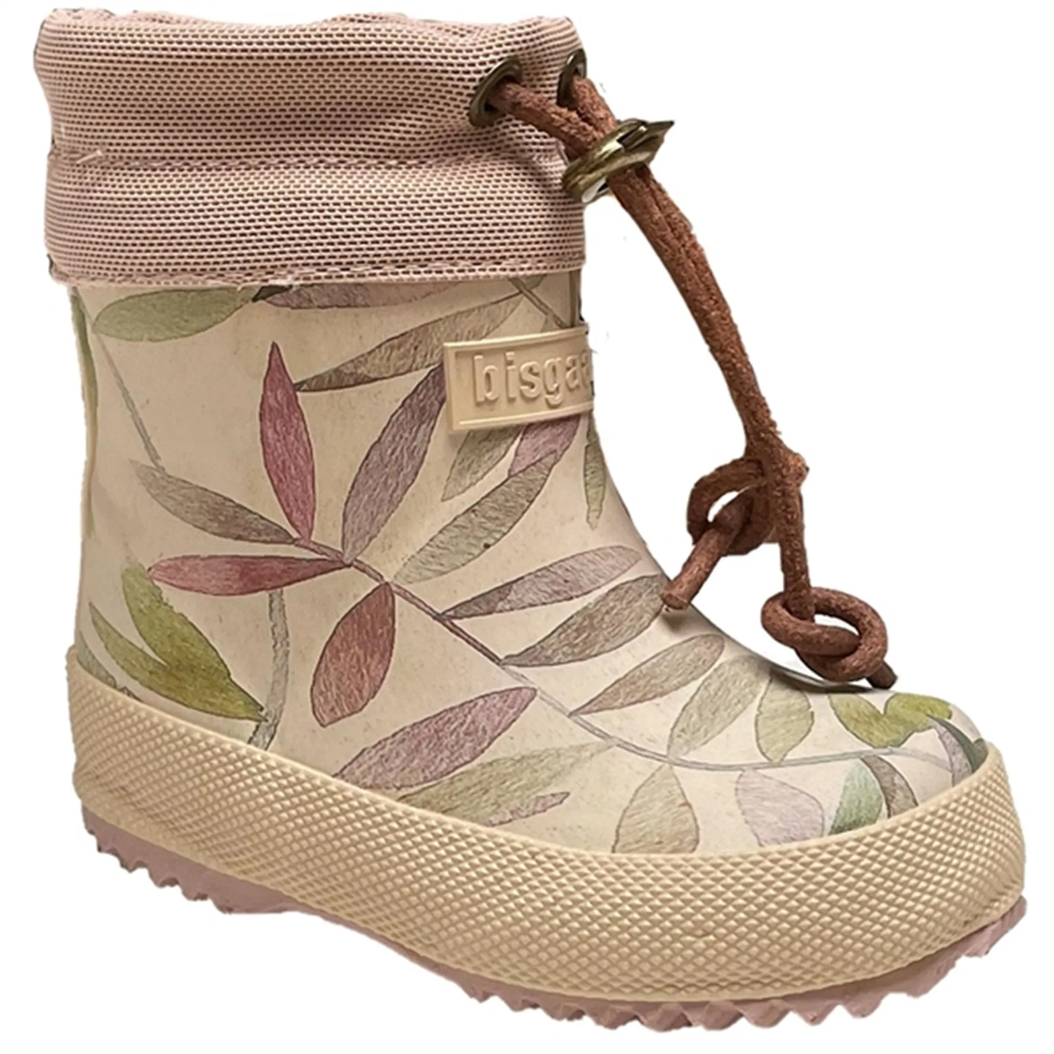 Bisgaard Winter Thermo Rubber Boots Beige Leaves 
