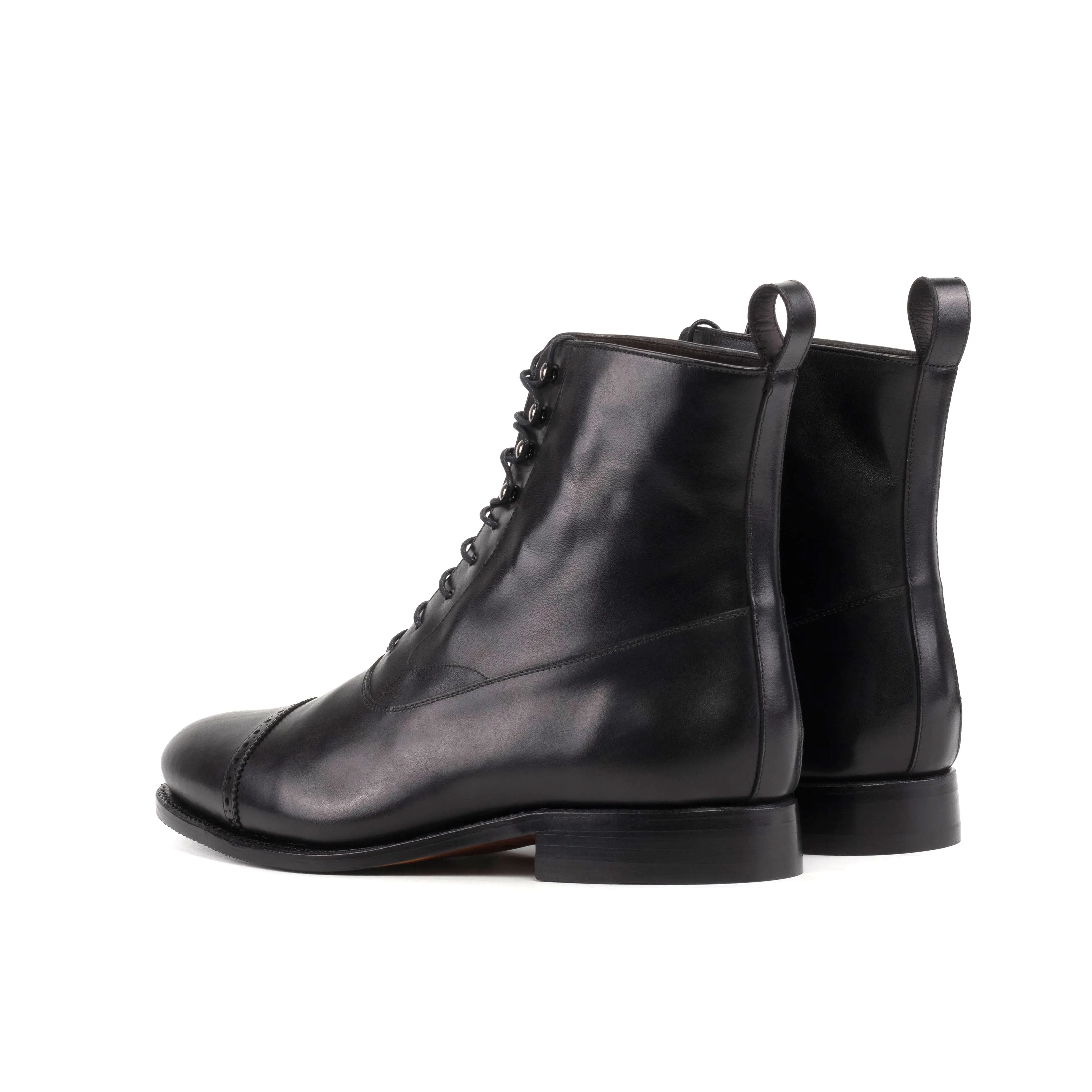 Black Box Calf Leather Balmoral Boot