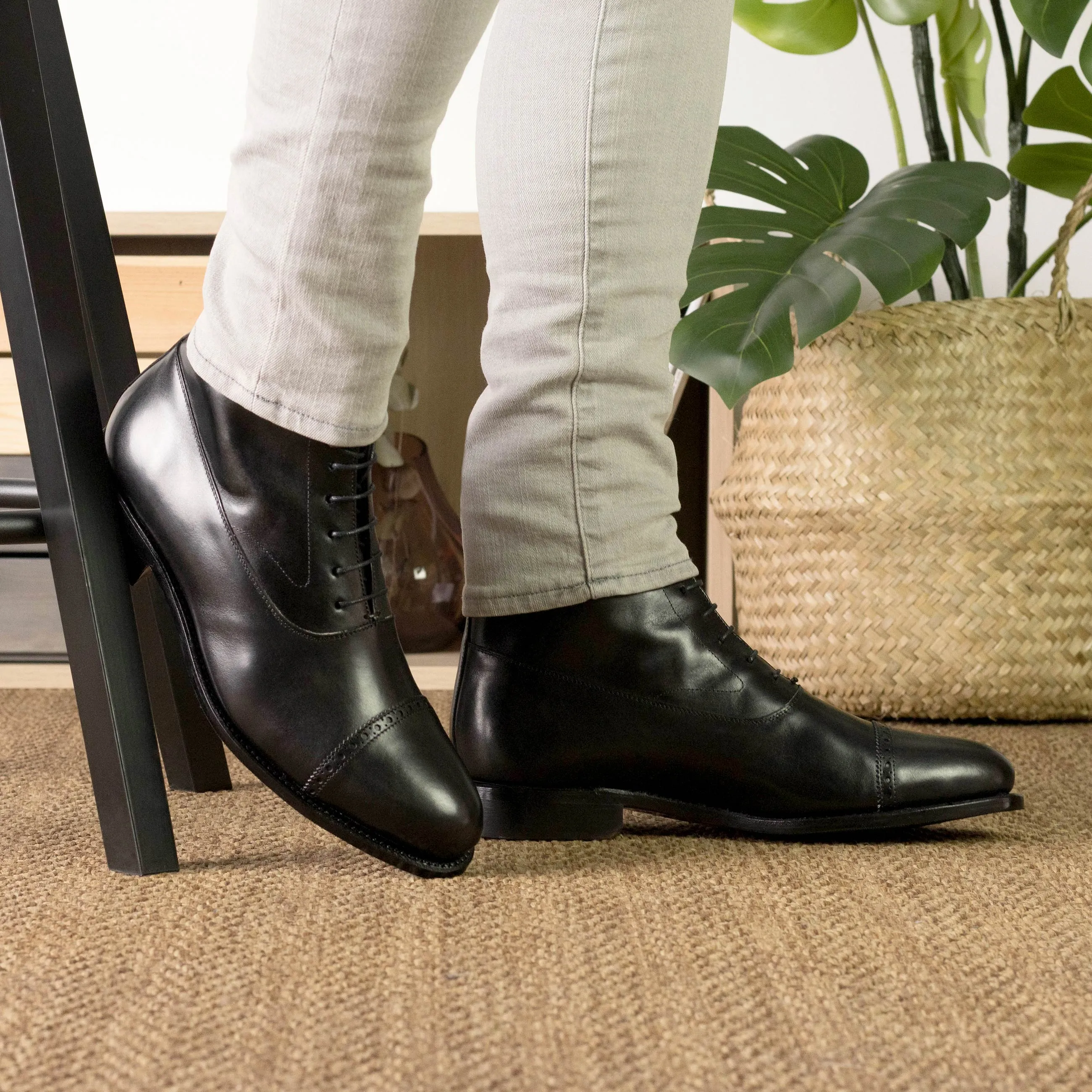 Black Box Calf Leather Balmoral Boot
