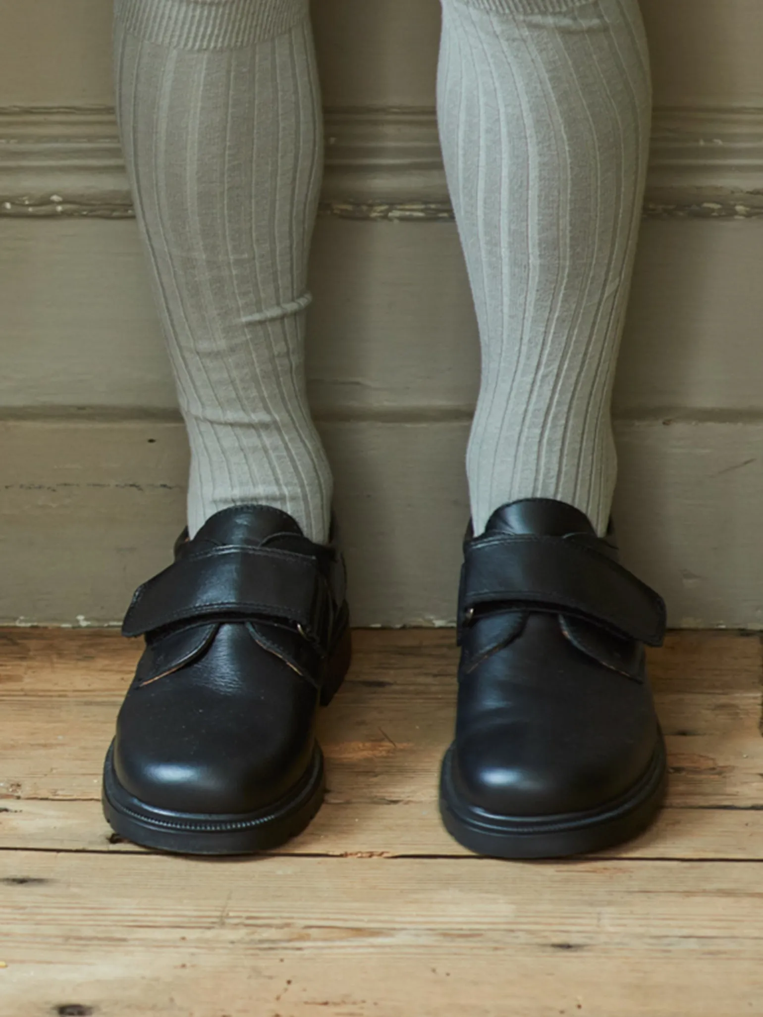 Hallux Valgus Running Shoes Black Leather Boy Classic School Shoes