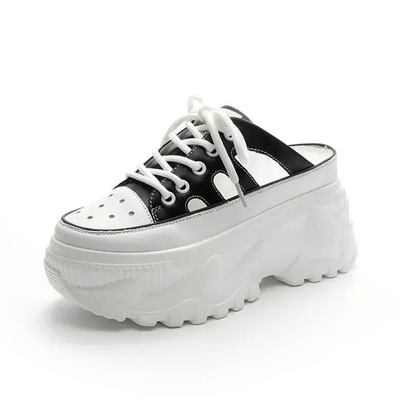 Sandals Ancient Greek Block Slip-on Platform Sneakers