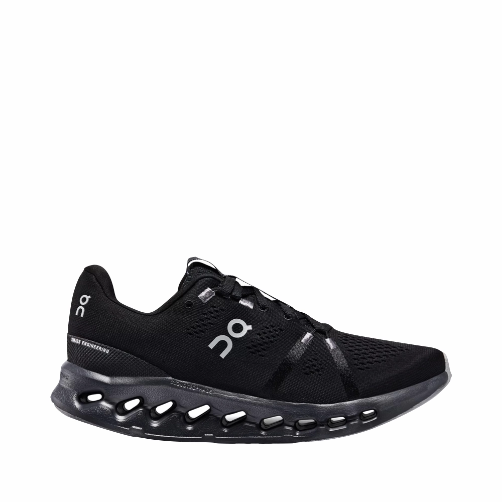 Project Rock 4 Training Shoes On Women's Cloudsurfer Running Sneaker in All Black