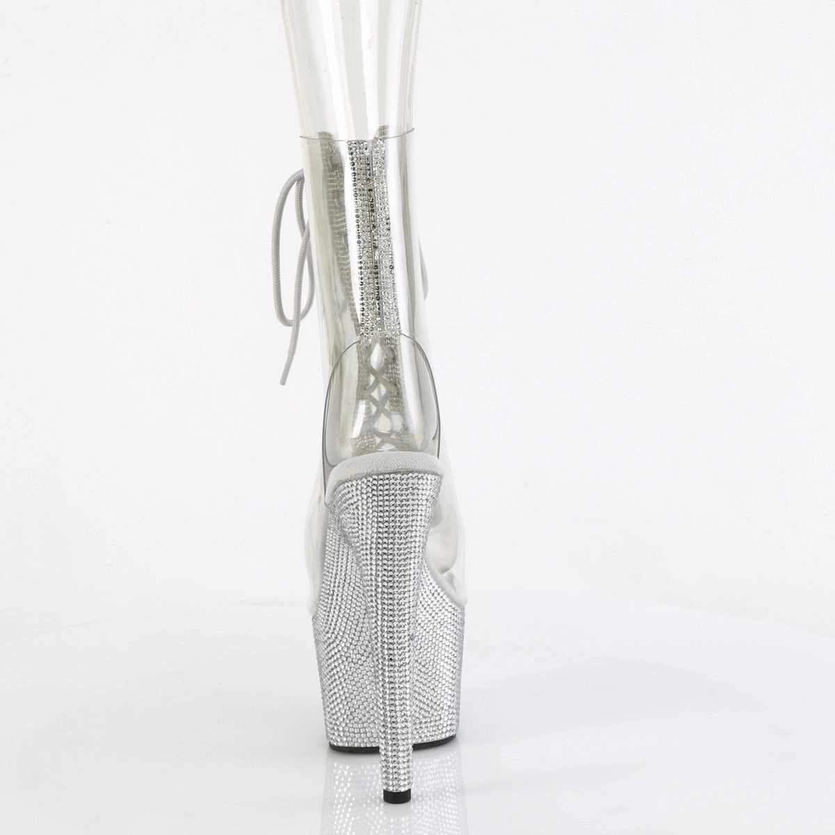 7 Inch Heel BEJEWELED-1016C-2-7 Clear Rhinestone Allen Edmond Boots