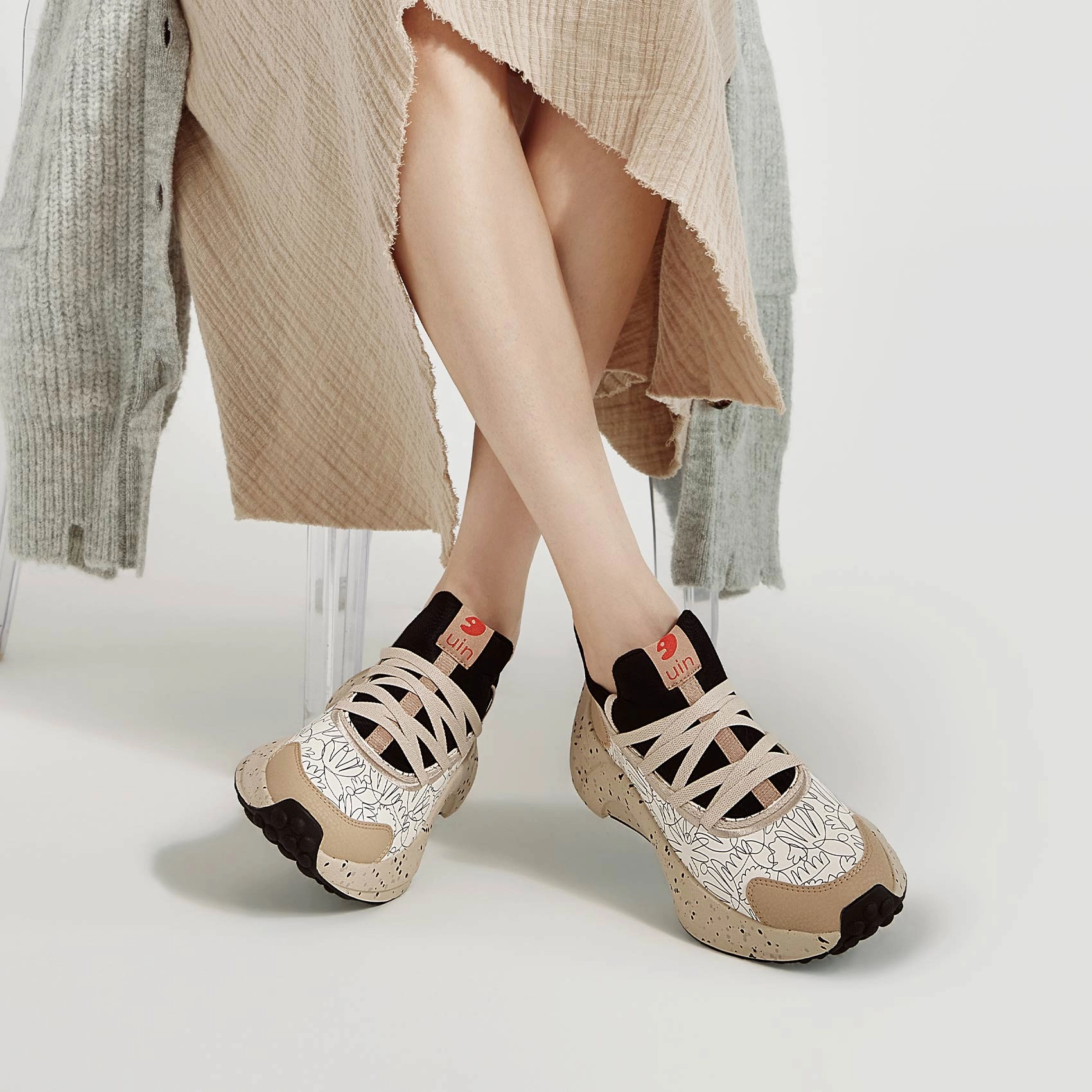 Clarke Sneakers Hand-painted Leaves Sevilla VI Women