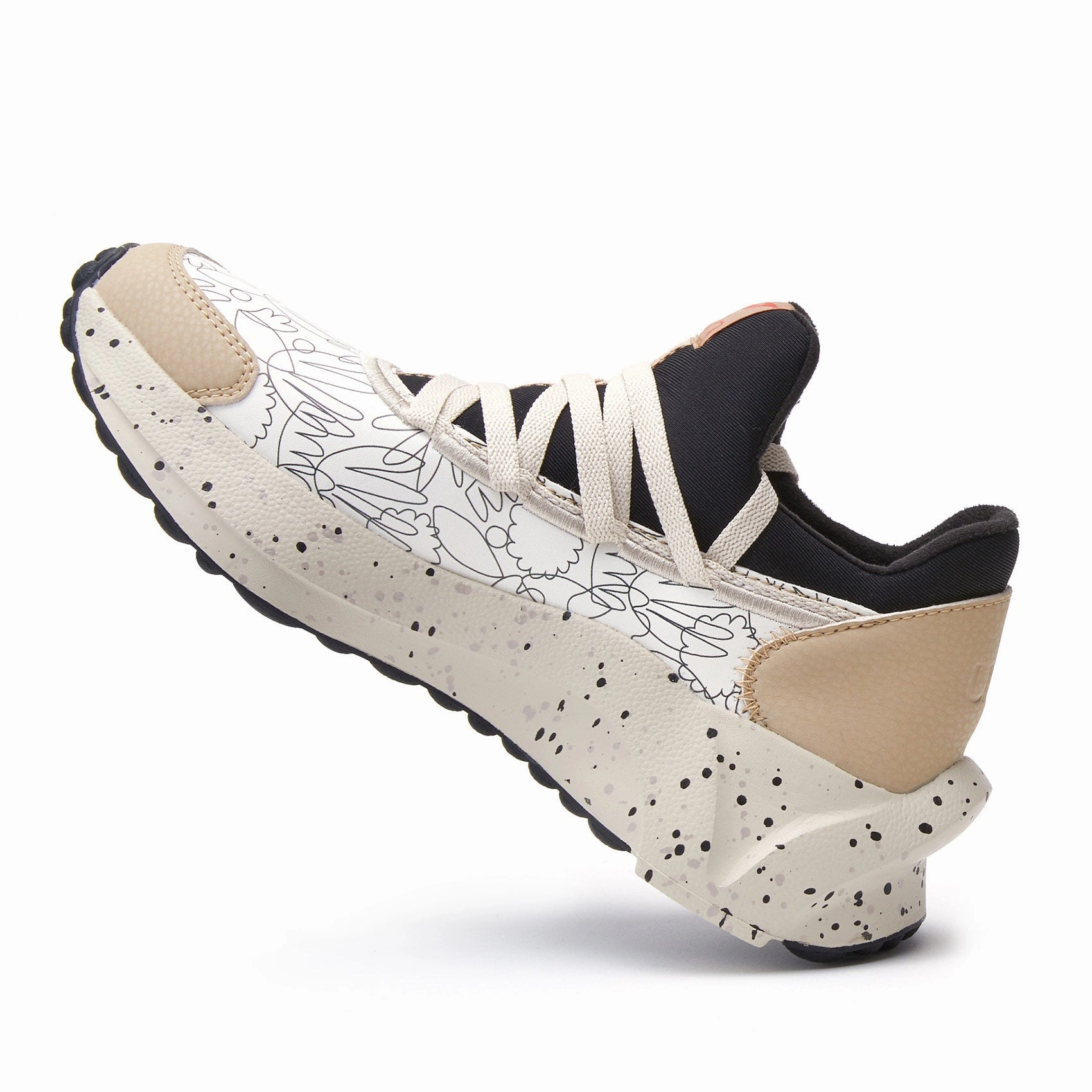 Best Dressy Sneakers Hand-painted Leaves Sevilla VI Women