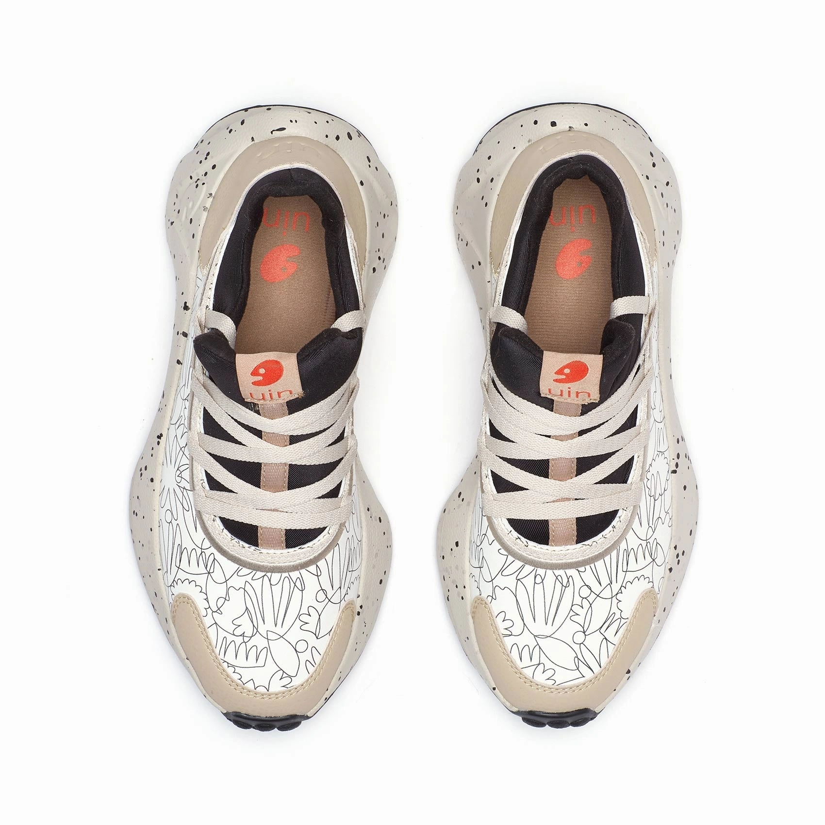 Hand-painted Leaves Sevilla VI Women Sneakers Bistro Winooski Vt