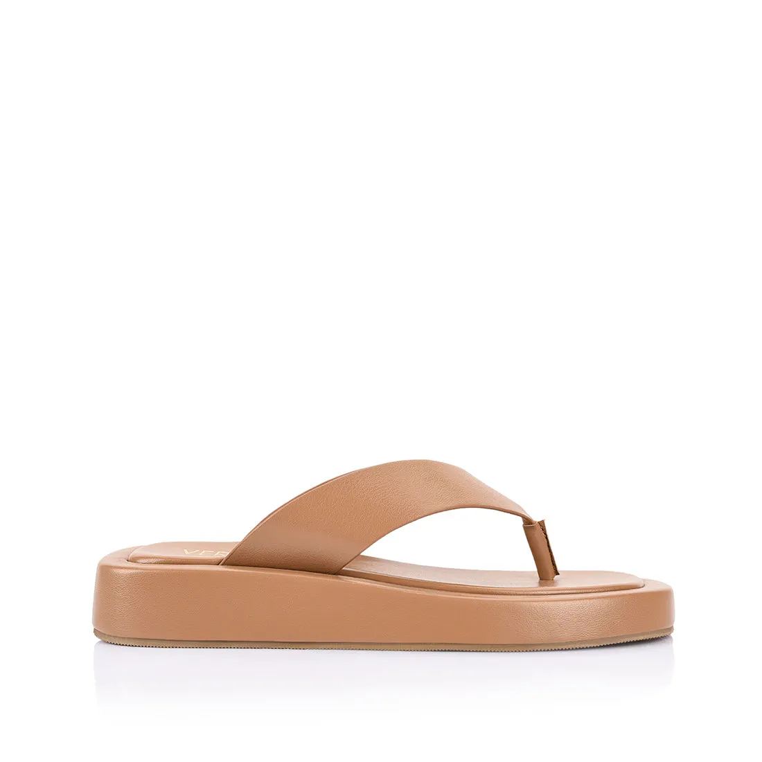 Bouncer II Flatform Thongs - Dark Camel Tan Flip Flops 5 Below
