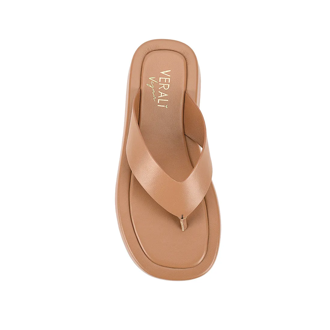 Bouncer II Flatform Thongs - Dark Camel Tan Flip Flops Slippers