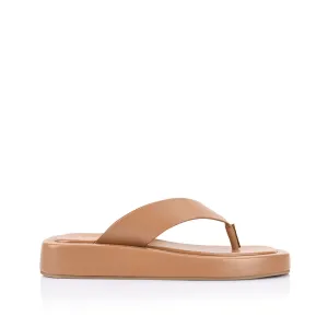Bouncer II Flatform Thongs - Dark Camel Tan Playstation Flip Flops