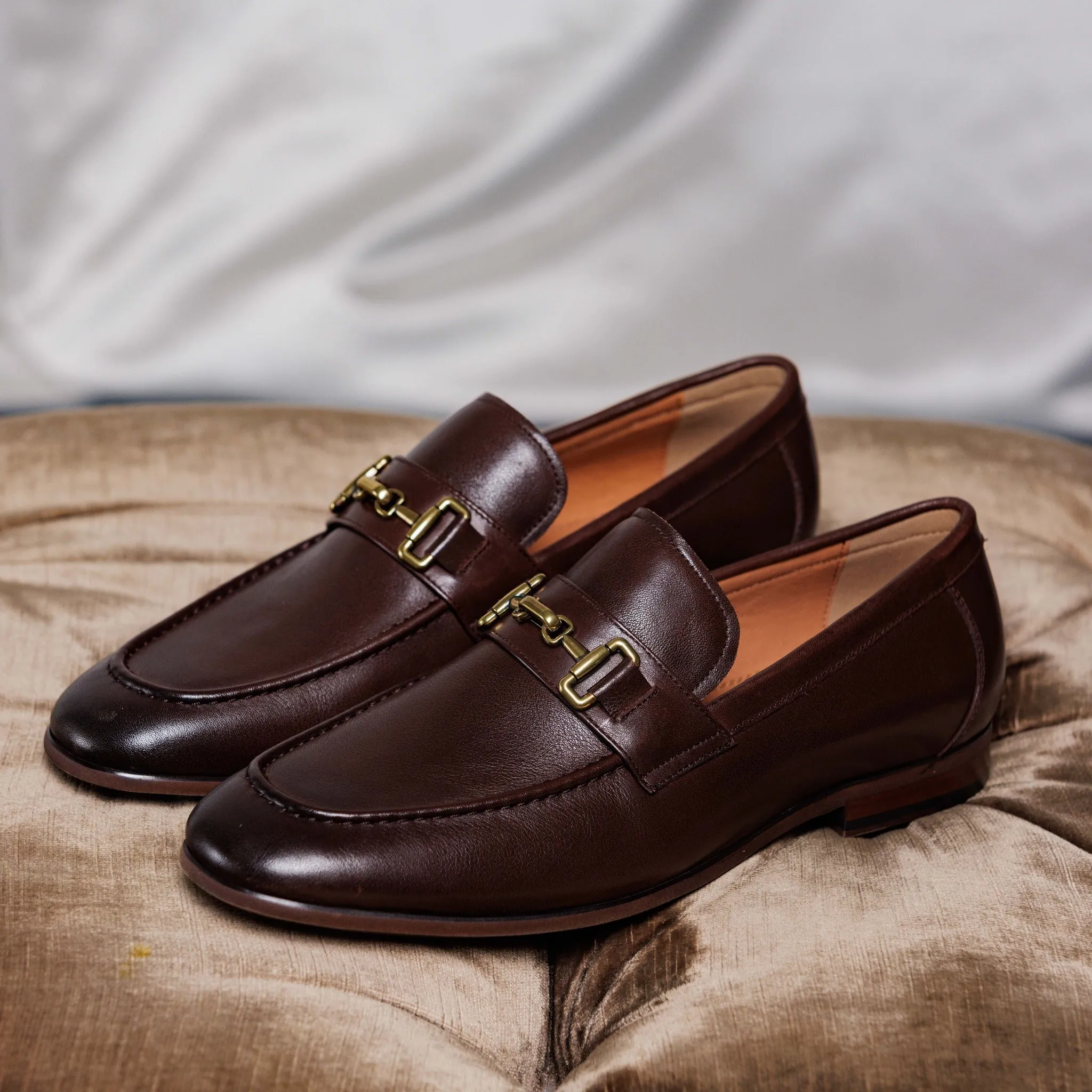 Mycah Brown Soft Tumb Leather Loafers Bass