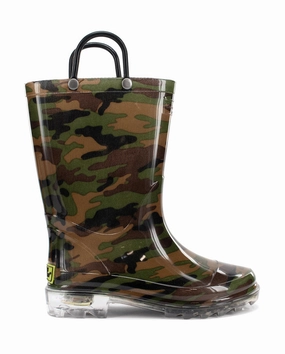 Kids Lighted Rain Boot - Camo Mud Dog Boots