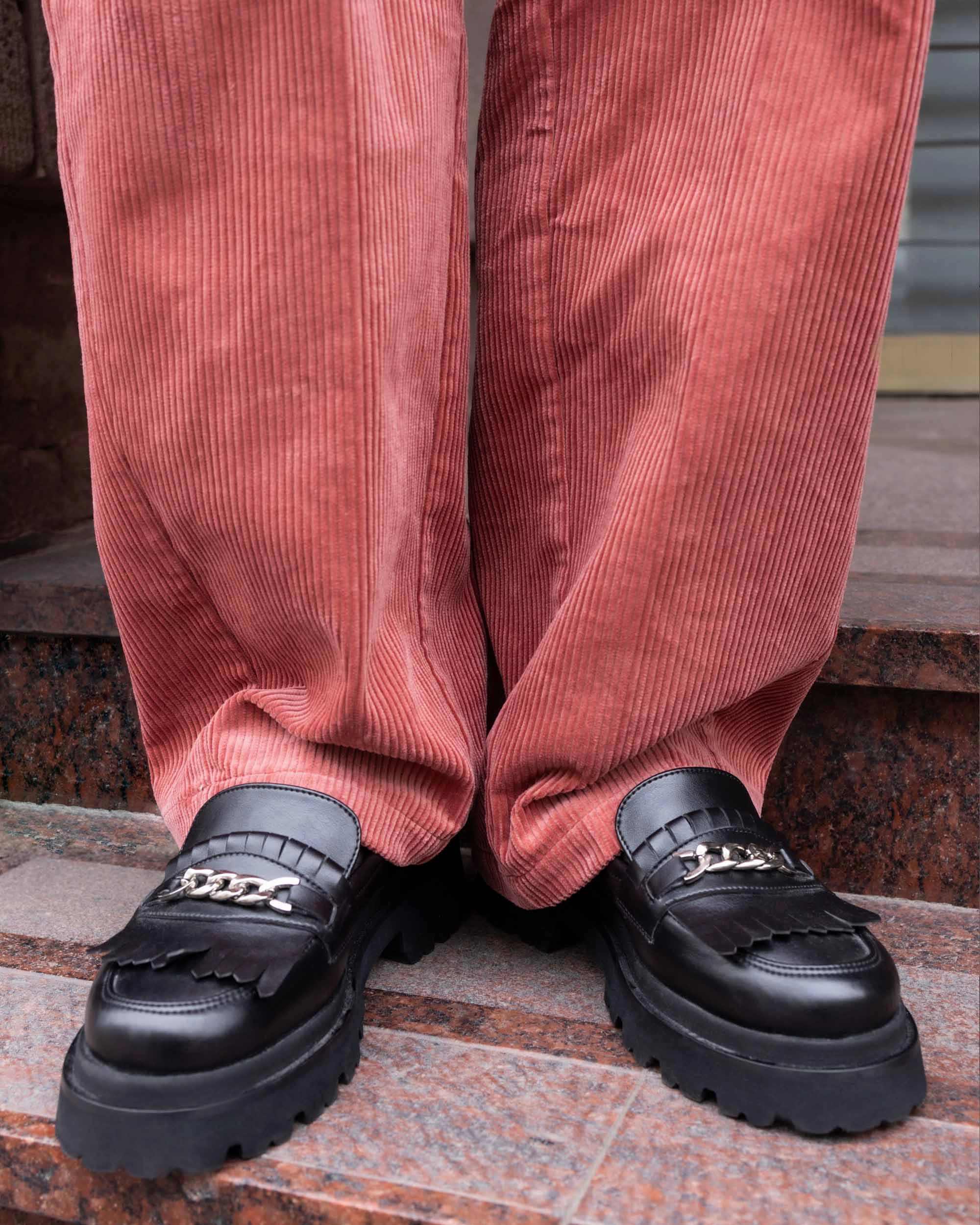 Chunky Loafers Black Grape Leather Loafers Pedro Loafers