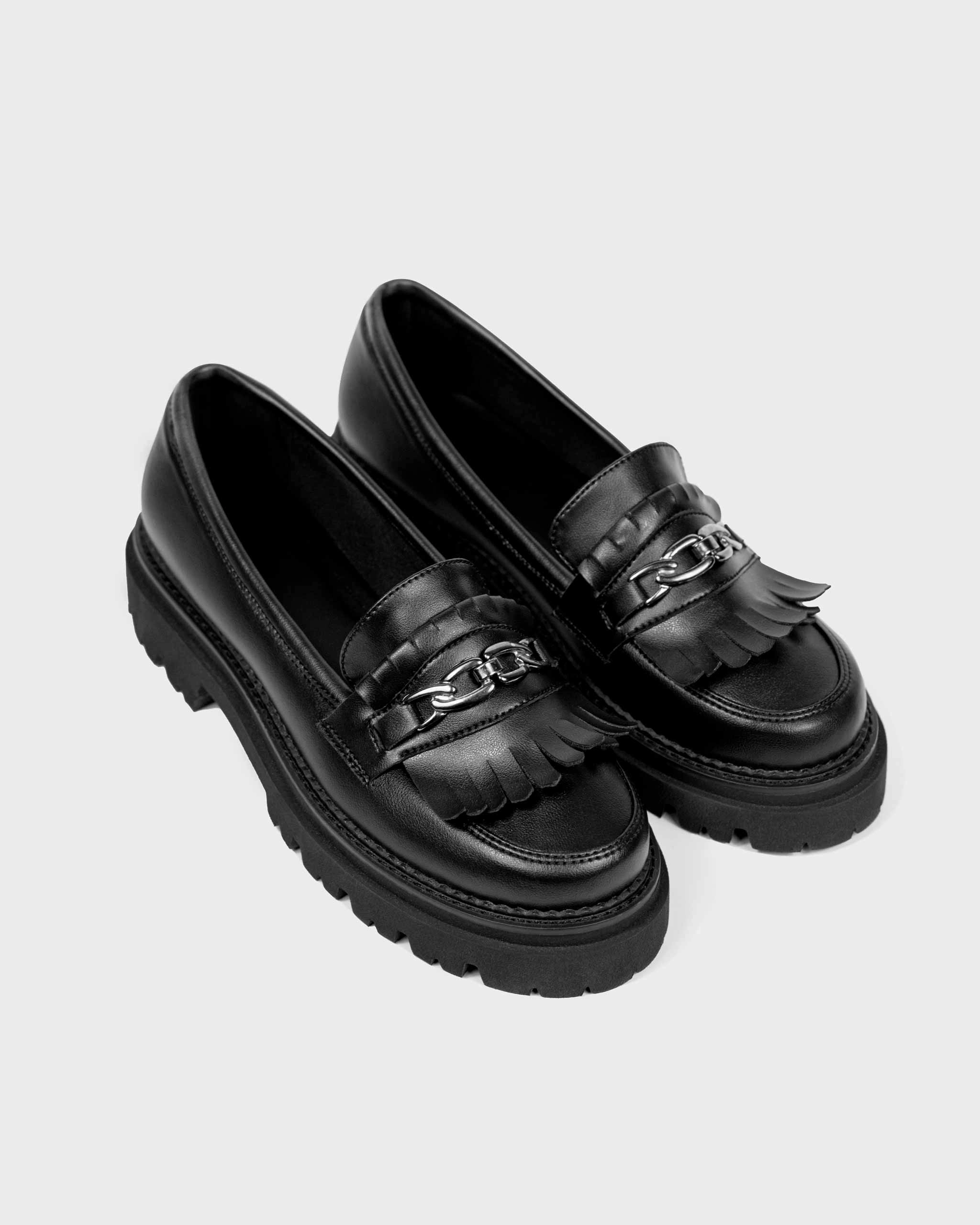 Chunky Loafers Black Grape Leather Loafers Loafers Locust Valley