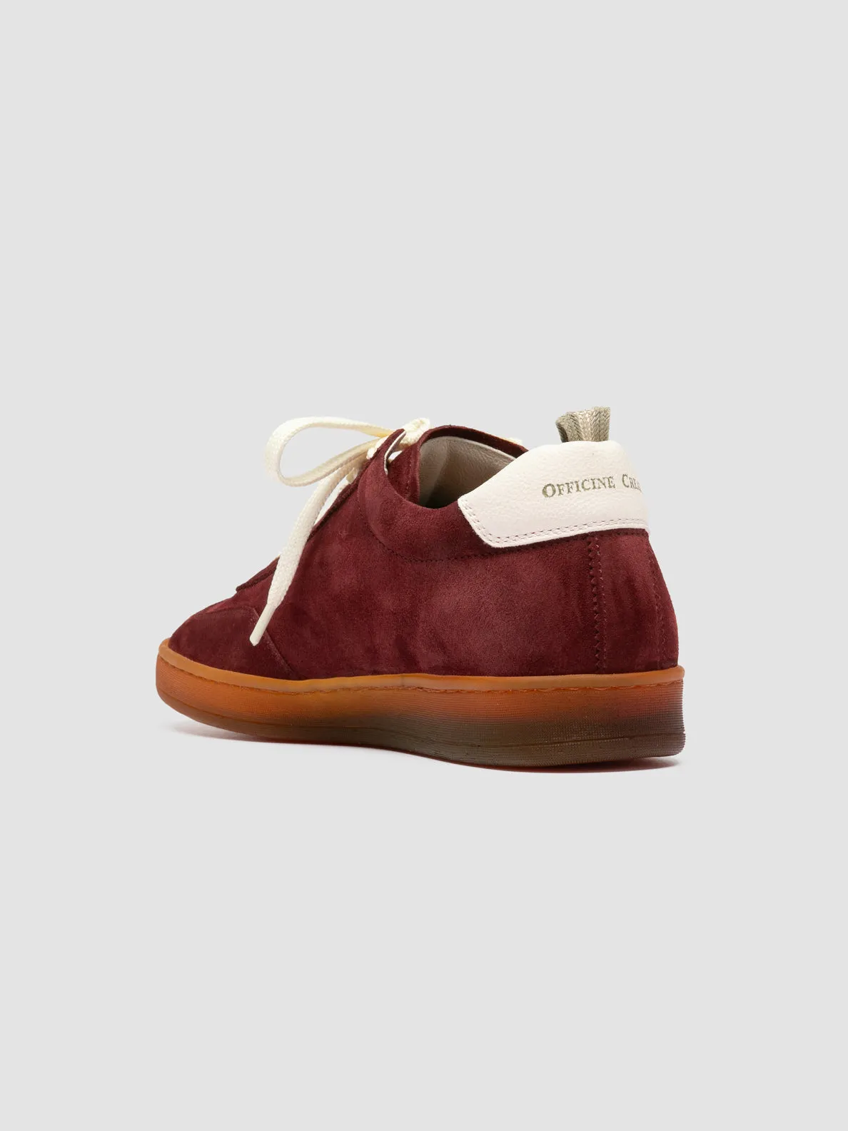 CHANCE 101 - Burgundy Leather and Suede Low Top Sneakers Sneakers Vince