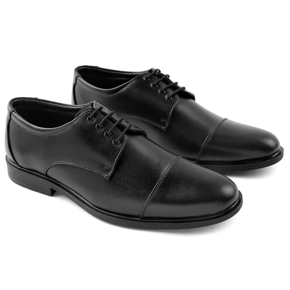 Fortune Black Lacing Formal Oxford Shoes For Men HML-13E By Liberty Elsa Dress Up Shoes
