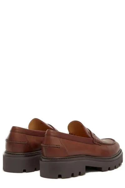 Loafers On Baltimore National Pike BROWN LEATHER LOAFERS