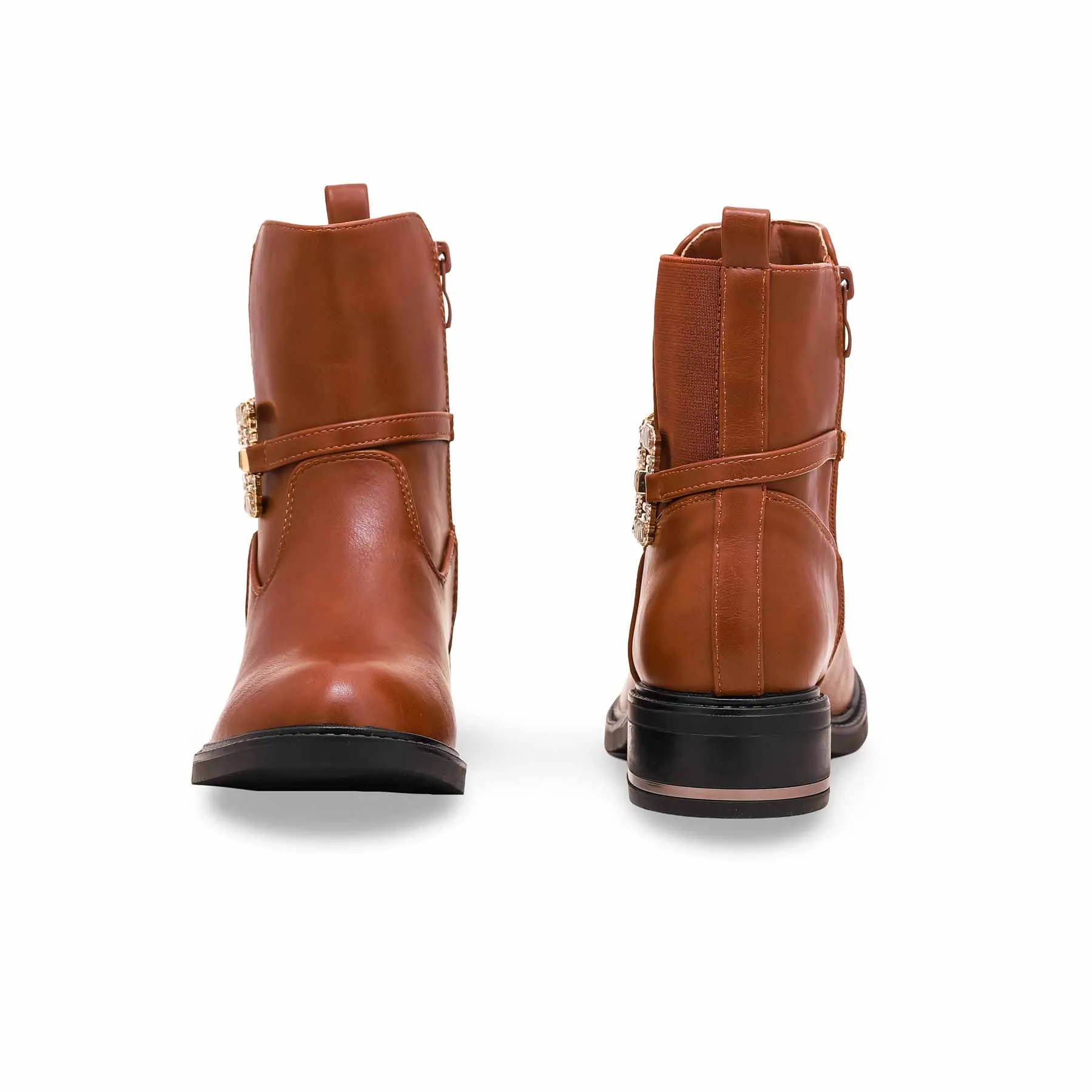 Brown Women Long Shoes WN9016