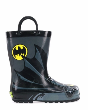 Cowboy Boots Pointy Kids Batman Everlasting Rain Boot - Black