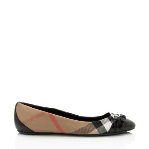 Burberry House Check Bridle Avonwick Ballerina Flats Flat Feet Zero Drop Shoes