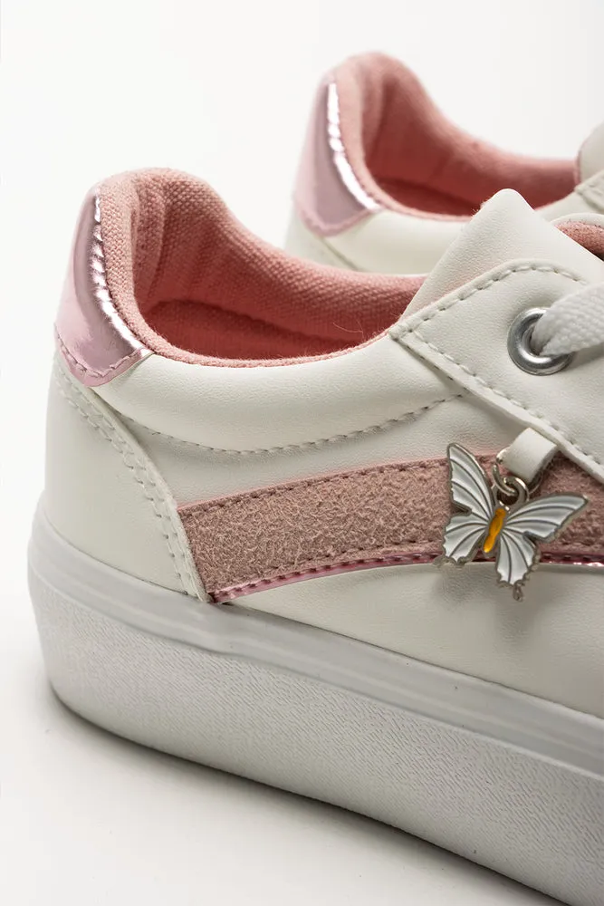 Butterfly Charm Sneakers White Best F45 Training Shoes