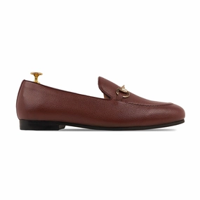 Moccasins Or Loafers BYRON - OXBLOOD PEBBLE GRAIN LOAFER