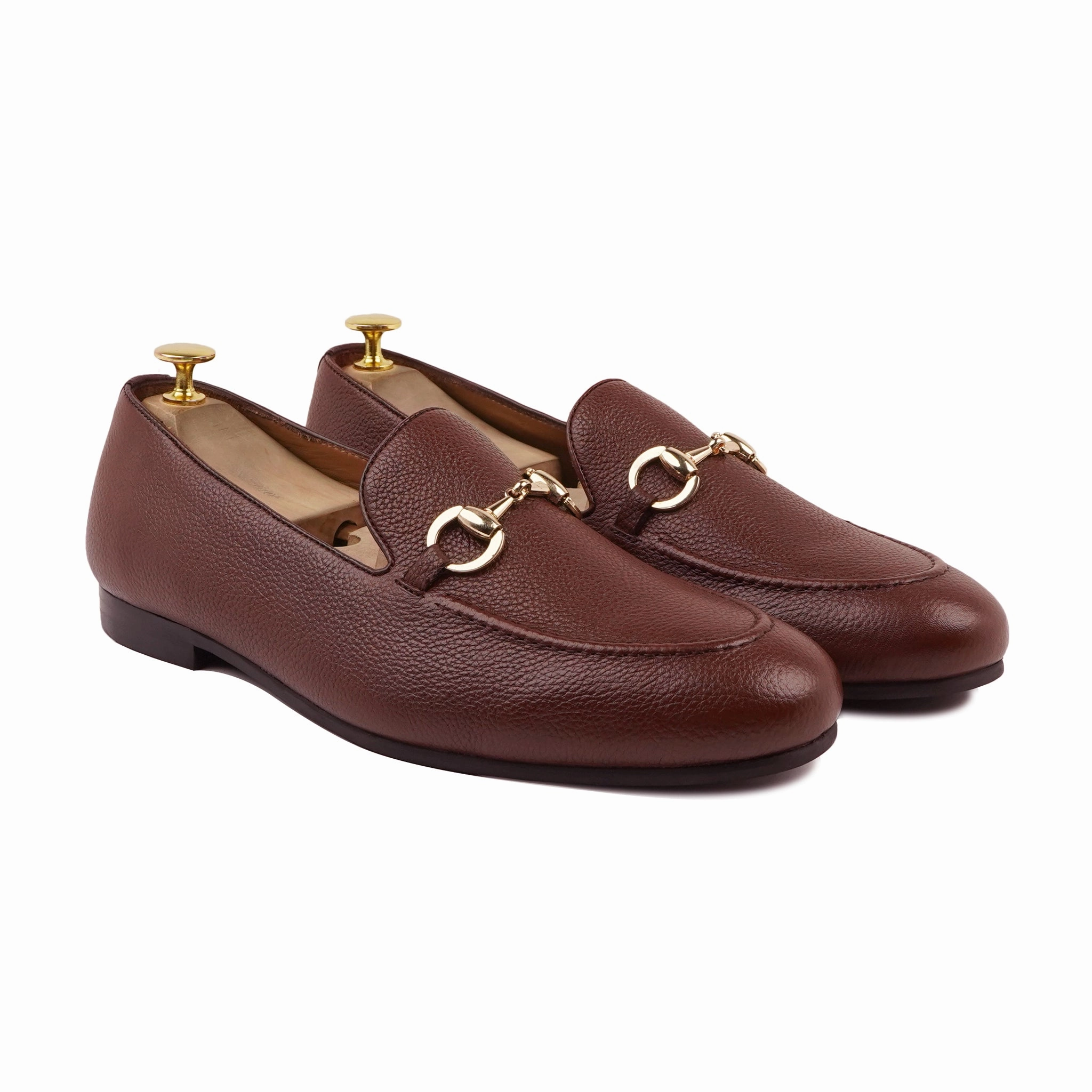 Chunky Loafers With Skirt BYRON - OXBLOOD PEBBLE GRAIN LOAFER