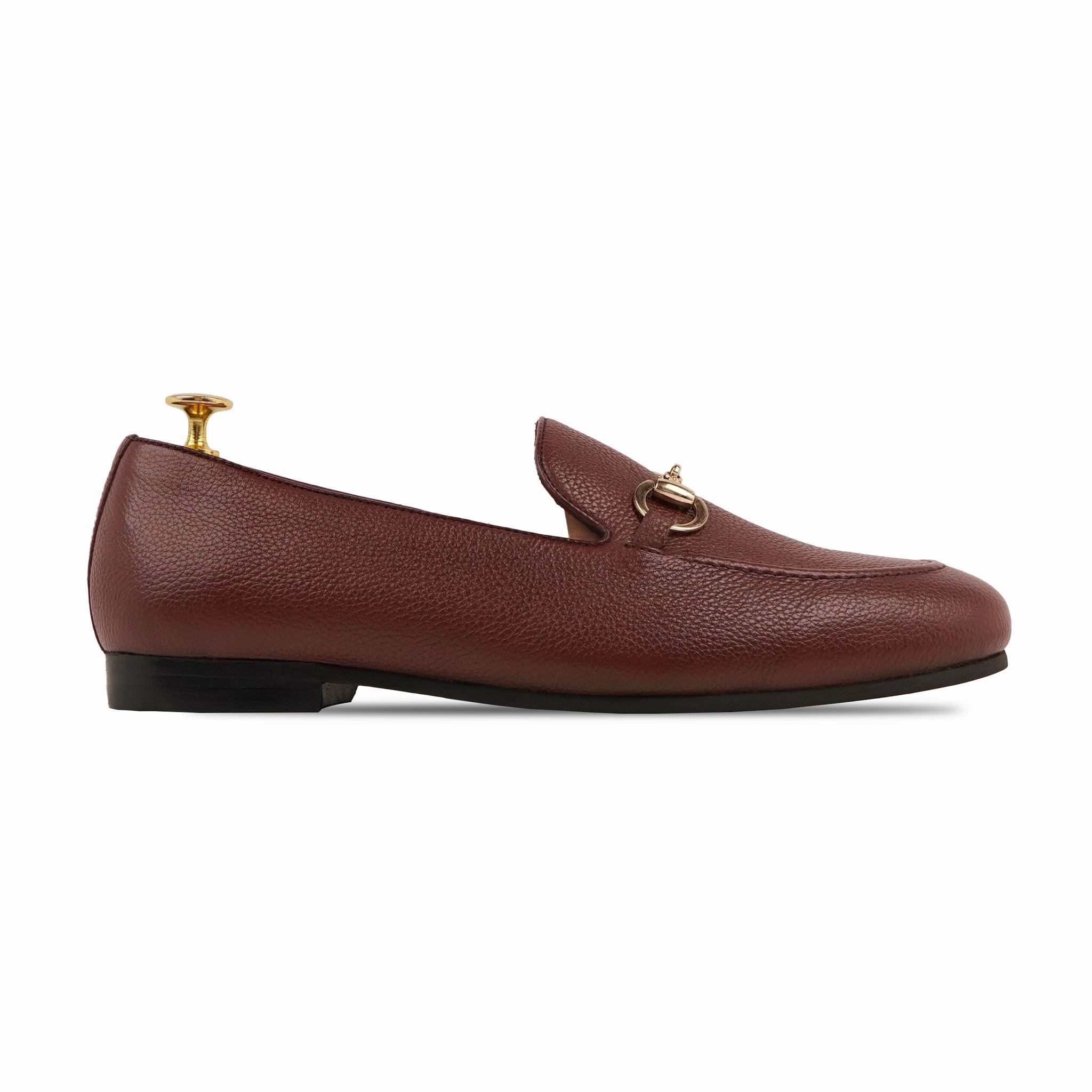 Little Girl Loafers BYRON - OXBLOOD PEBBLE GRAIN LOAFER