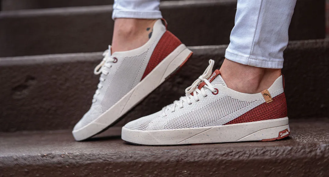 Cannon Knit W 2.0 White / Burgundy Rocket Fuel Sneakers