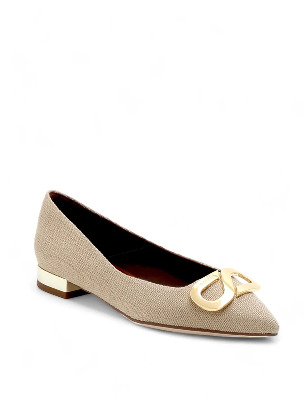 Dresses To Wear With Flat Shoes Canvas Tone Pointed Ballerina Flats