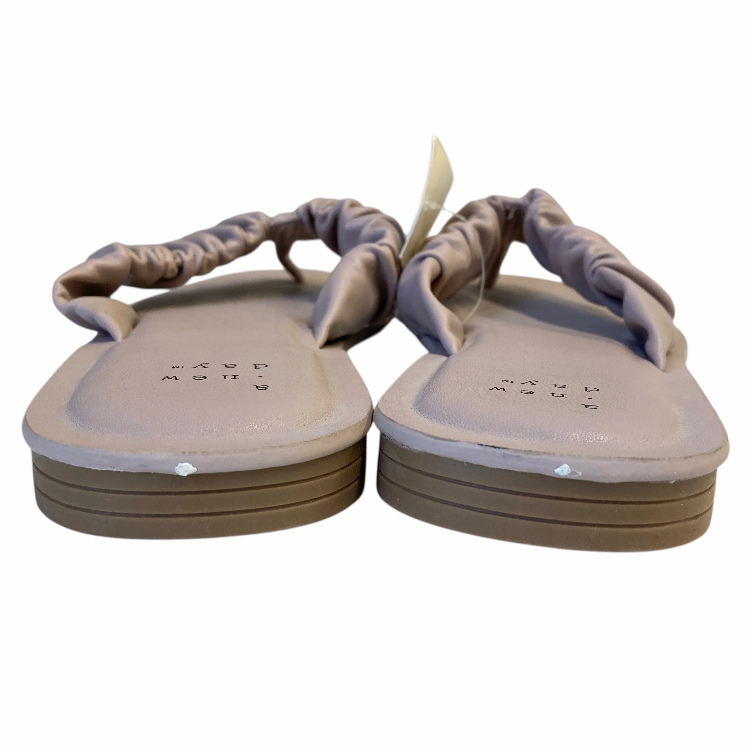 Relaxed Fit Memory Foam Slip On Sandals Flip Flops By A New Day In Pink & Tan, Size:7.5