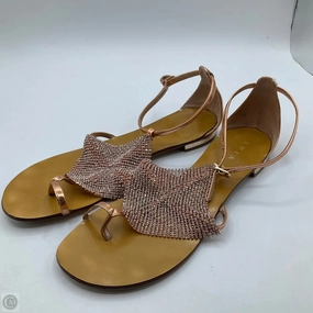 Ventolation Flip Flops  【注：推测为"ventilation"拼写错误，但仍属功能描述】 Sandals Flip Flops By Cma In Rose Gold, Size: 7.5