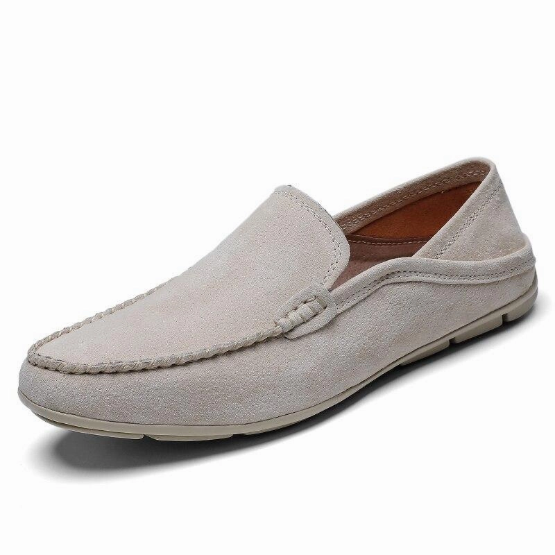 West Louis Casual Summer Suede Leather Loafers Leopard Penny Loafers