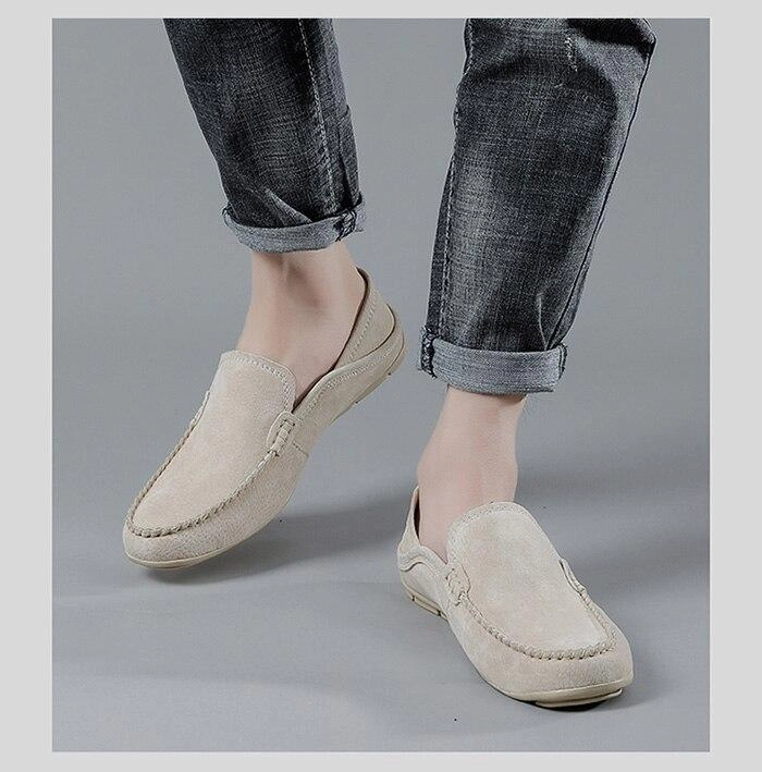 West Louis Casual Summer Suede Leather Loafers Dress Loafers