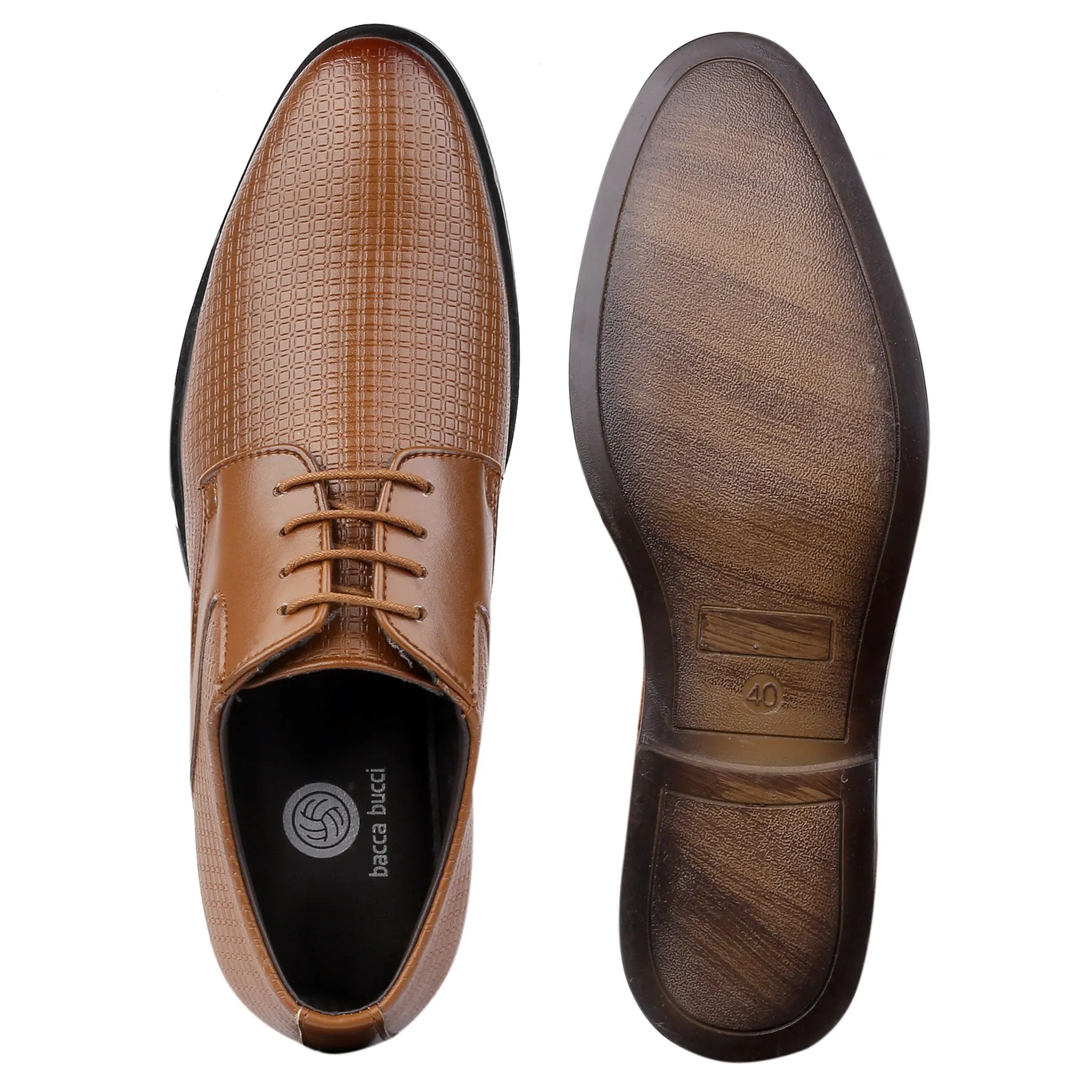 Bacca Bucci OSLO Formal Shoes with Superior Comfort | All Day Wear Office Or Party Lace-up Shoes Narrow Width Dress Shoes