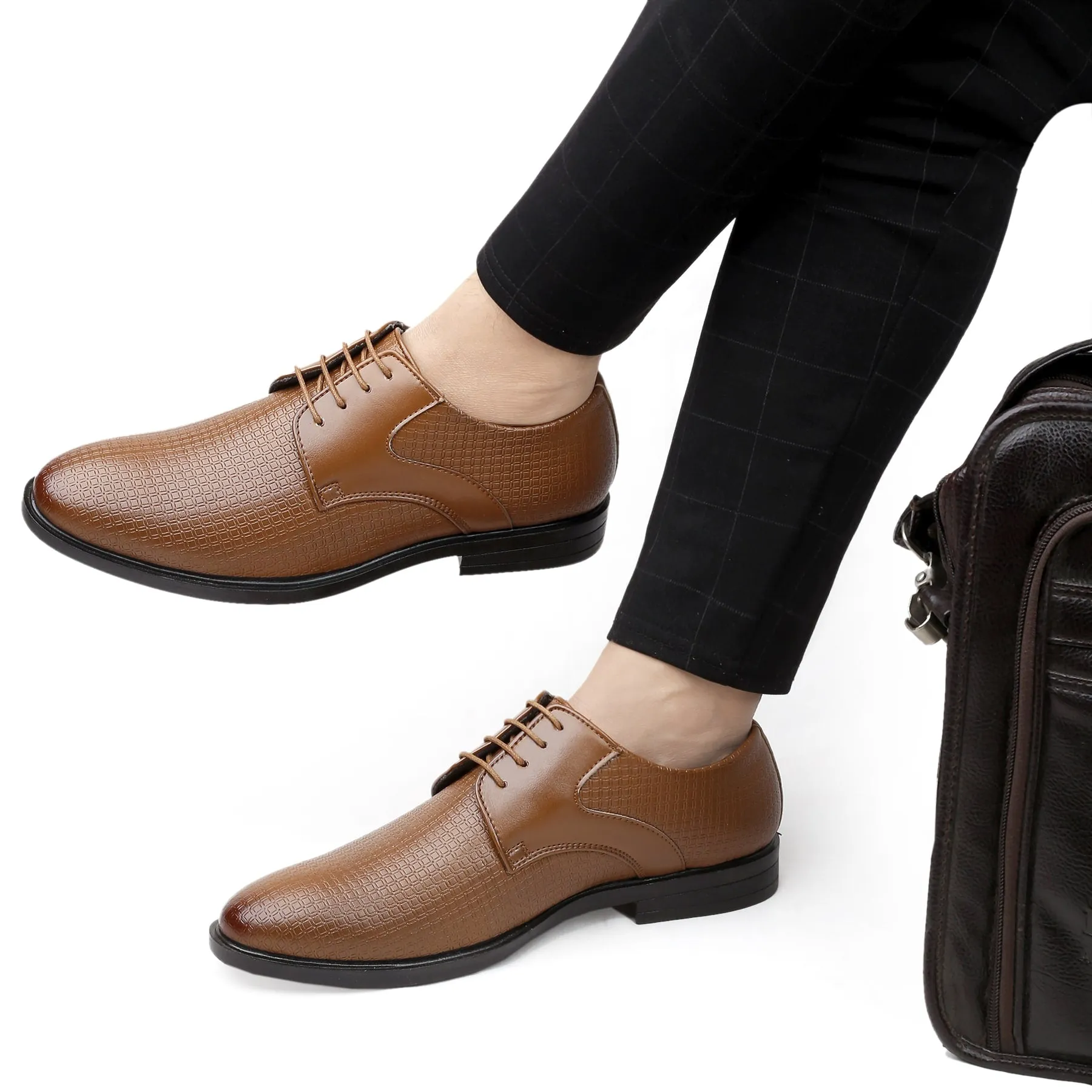 Bacca Bucci OSLO Formal Shoes with Superior Comfort | All Day Wear Office Or Party Lace-up Shoes Dark Grey Dress Shoes