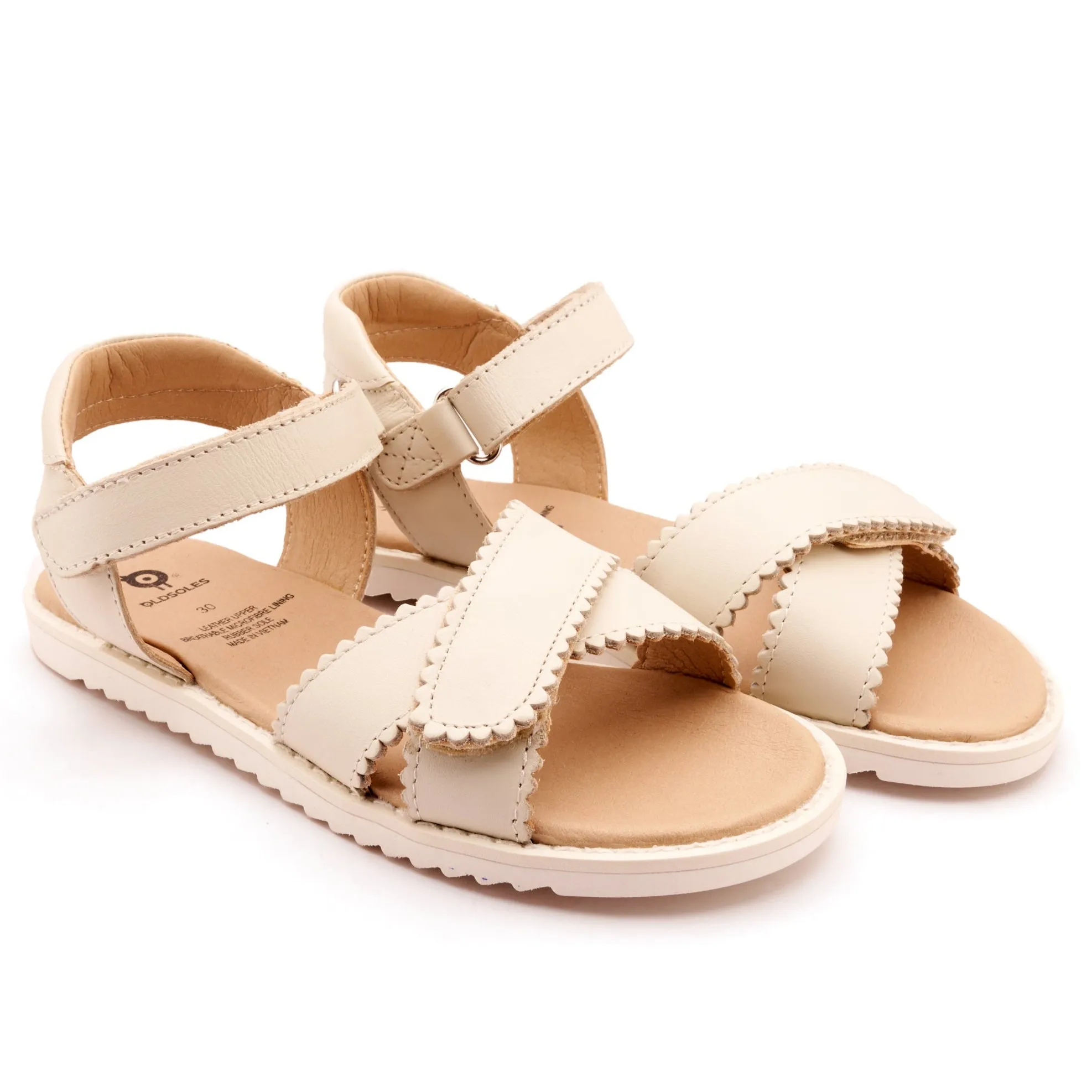 Simple Sandals Old Soles Girl's Peachy Sandals - Vanilla