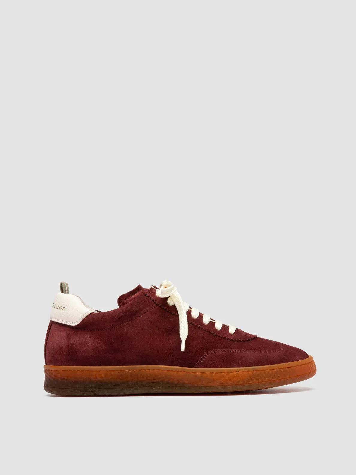 Versace Shoes Sneakers CHANCE 101 - Burgundy Leather and Suede Sneakers