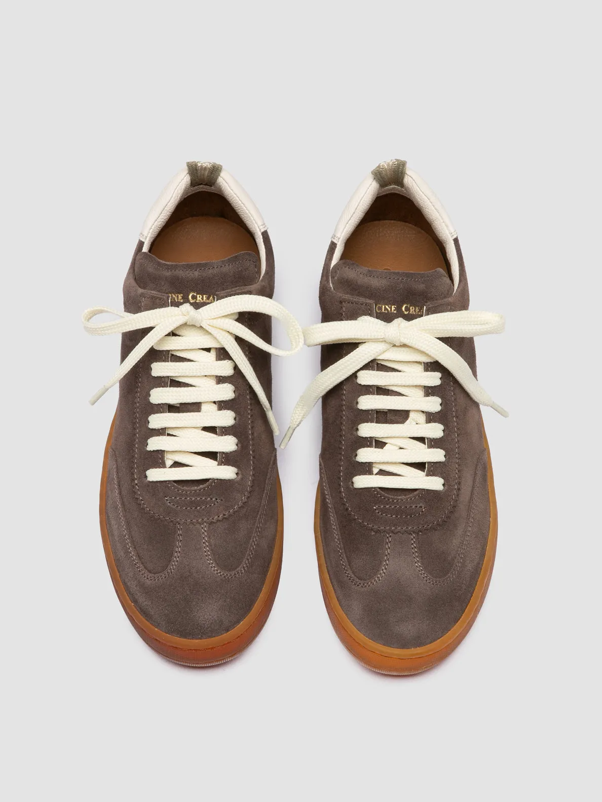 CHANCE 101 - Taupe Leather and Suede Low Top Sneakers Best Office Sneakers