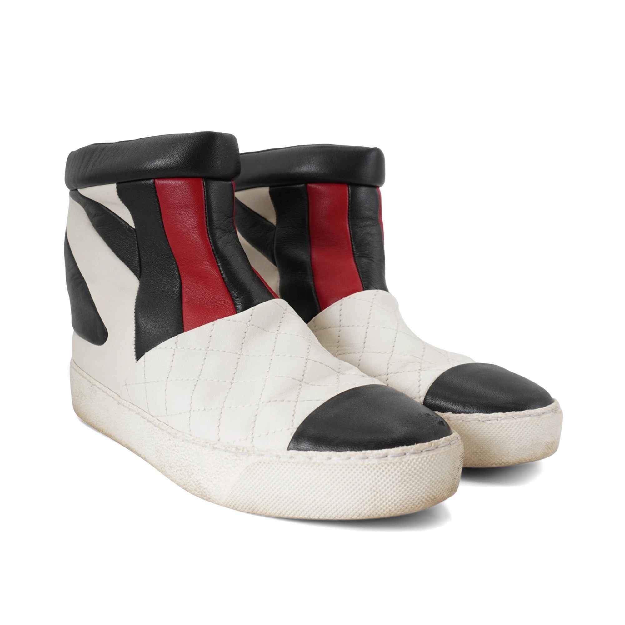 Boots With Kitten Heels Chanel Sneaker Boots - Women's 37