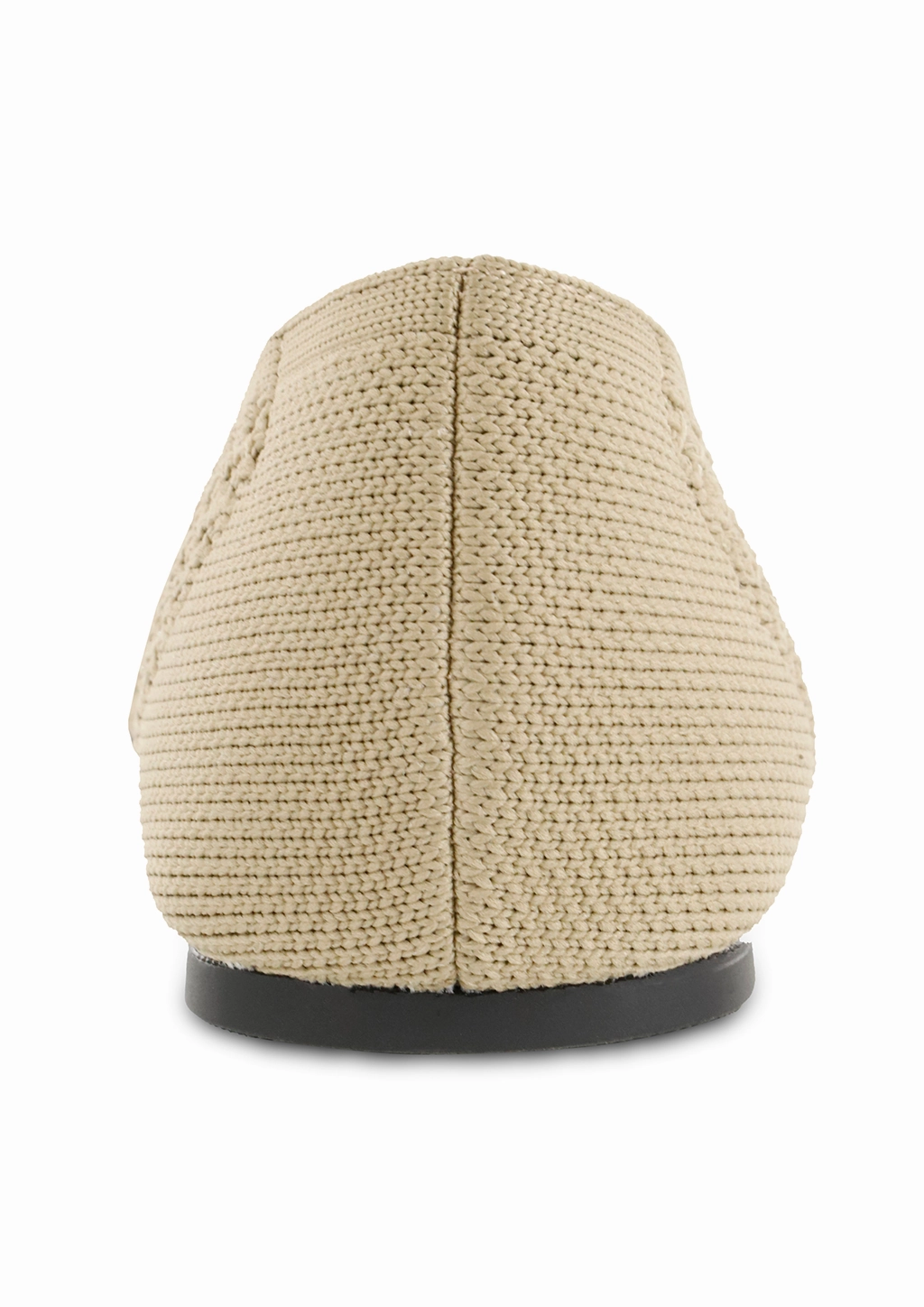 Black Leather Flat Shoes For Work LOVI - SAND