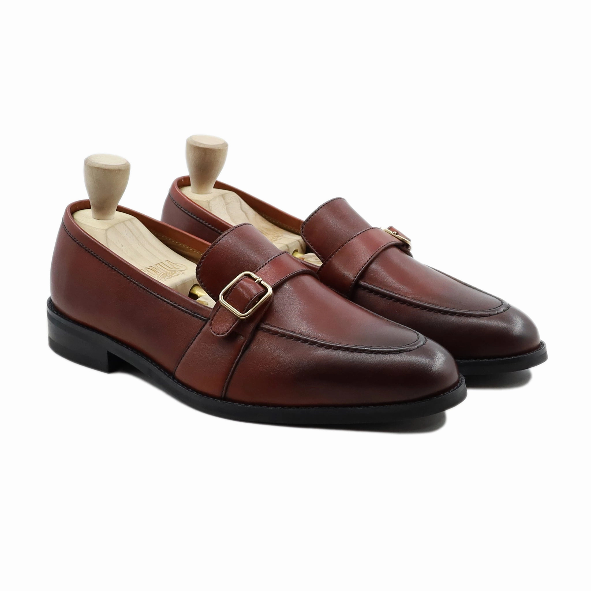 Brixton - Men's Burgendy Calf Leather Loafer Roberto Cavalli Loafers