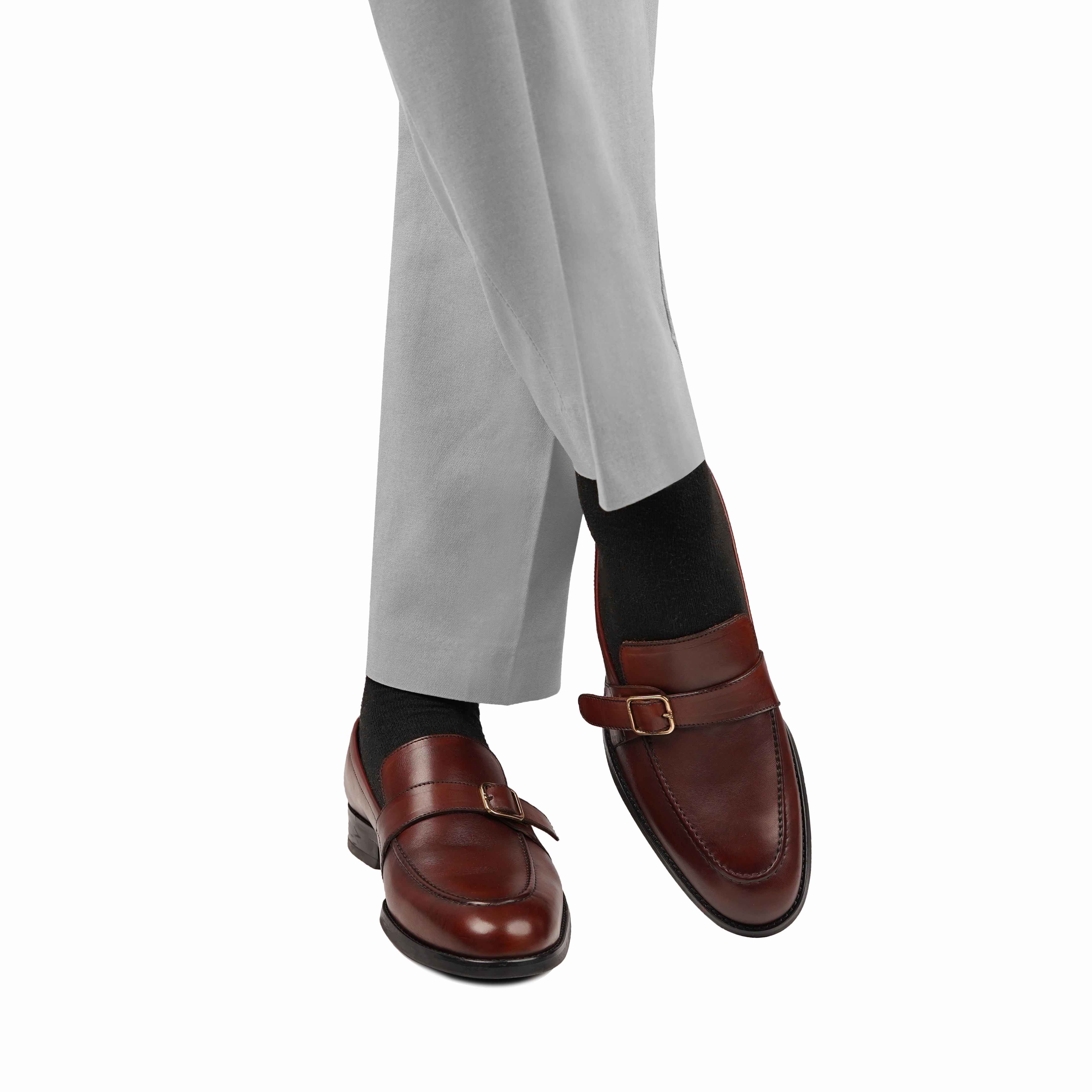 Como Loafers Brixton - Men's Burgendy Calf Leather Loafer