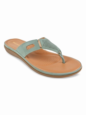 Flat Lace Shoes Rocia By Regal Green Women Casual Comfort Flats