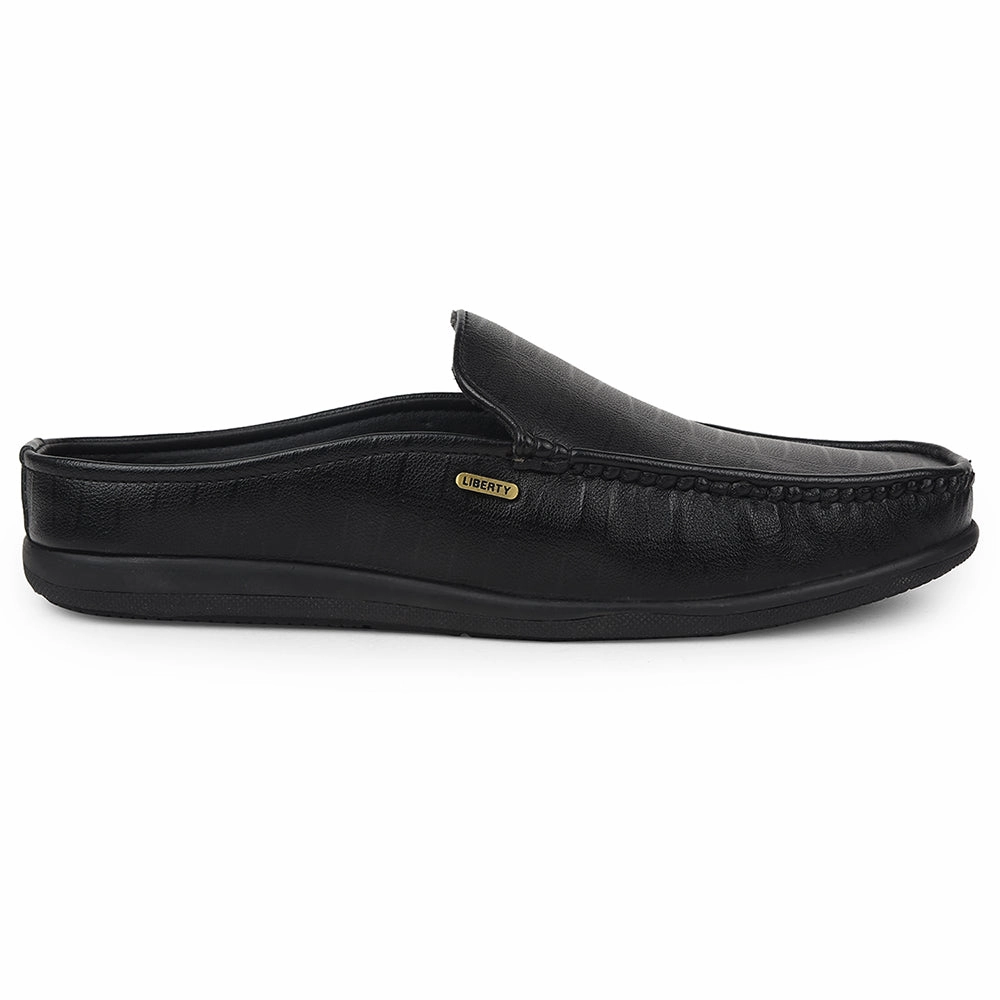 Loafers Cheap Fortune Black Casual Loafers For Mens VSL-6 By Liberty