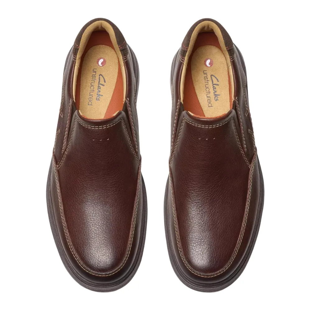 Most Comforta Clarks Un Briley Step Mahogany Leather Loafer (Men's)