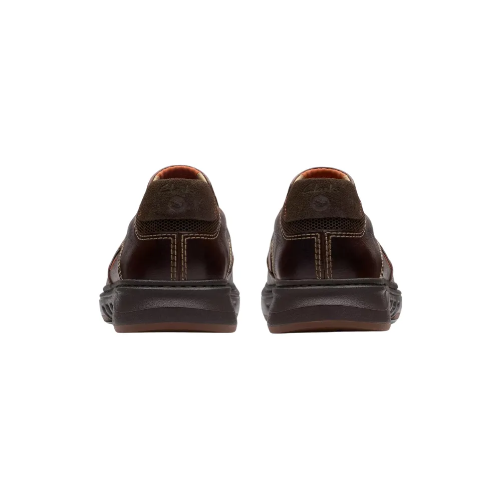 Clarks Un Briley Step Mahogany Leather Loafer (Men's) Driver Loafers