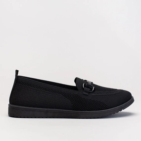 Best Flat Shoes For Teachers Comfort Knit Loafer With Chain Detail