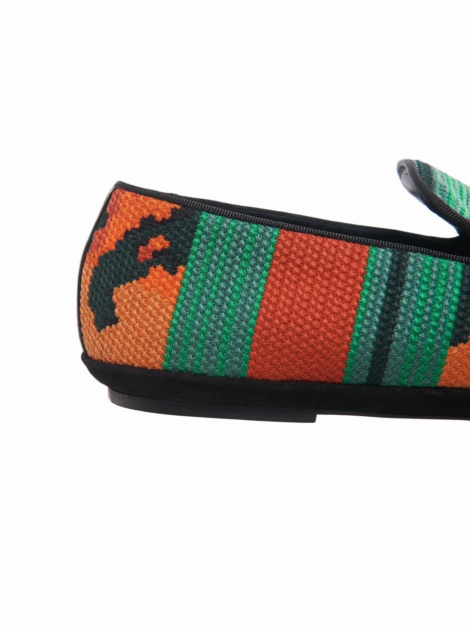 Loafers Summer Walk Woven Loafer (453-29-594-ORANGE-GREEN)