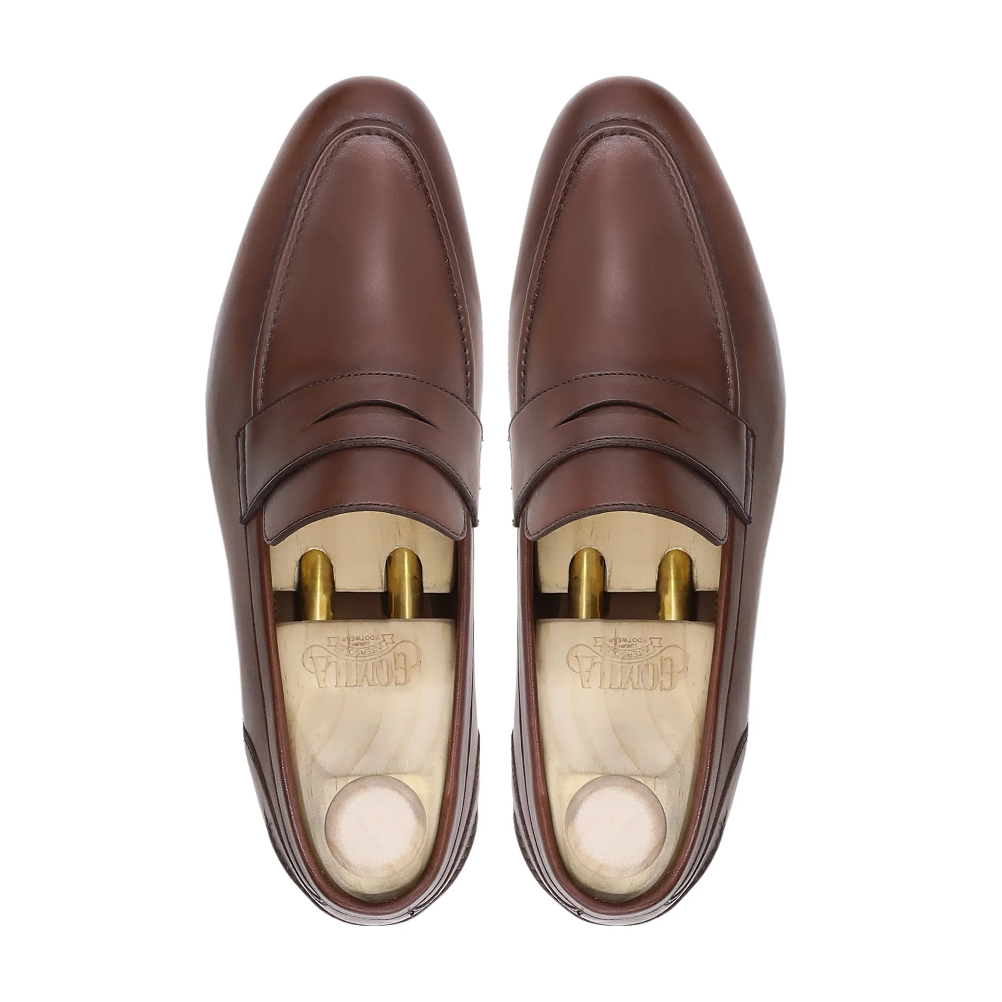 Formal Loafers With Suit Clemont - Men's Brown Calf Leather Loafer
